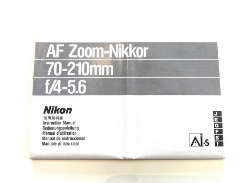 Nikon zoom nikkor 210mm - af, 70-210mm